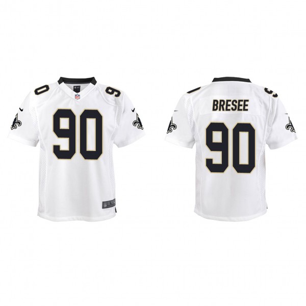 Youth New Orleans Saints Bryan Bresee White 2023 N...