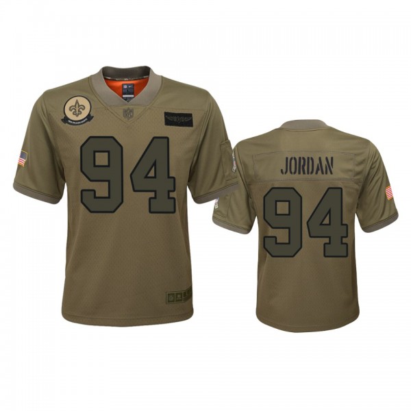 Youth New Orleans Saints Cameron Jordan Camo 2019 Salute to Service Jersey