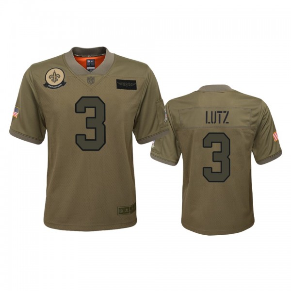 Youth New Orleans Saints Wil Lutz Camo 2019 Salute...