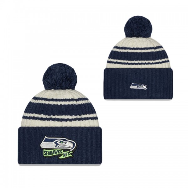 Youth Seattle Seahawks Cream College Navy 2022 Sid...