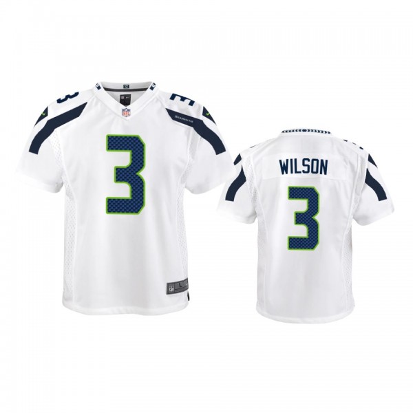 Youth Seahawks Russell Wilson White Game Jersey