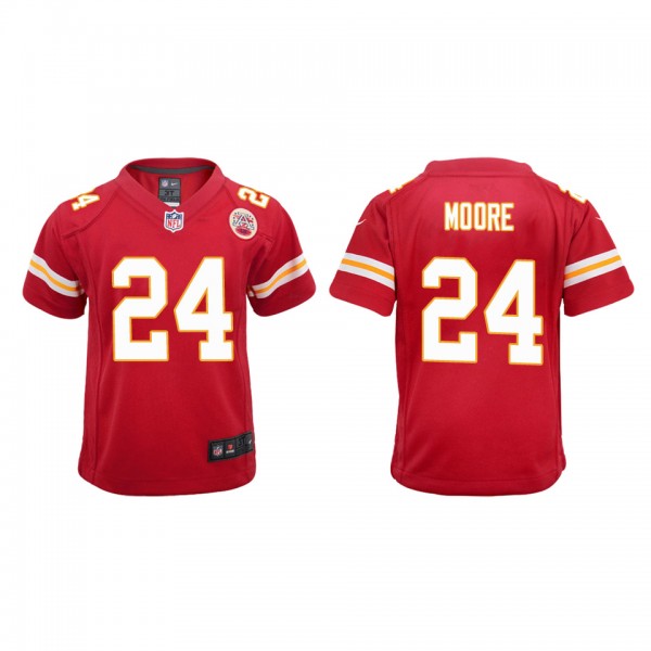 Youth Kansas City Chiefs Skyy Moore Red 2022 NFL Draft Game Jersey