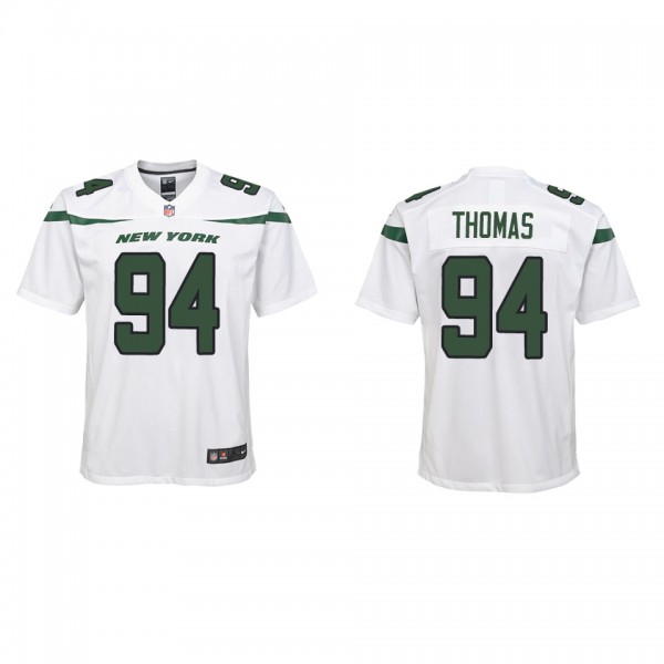 Youth New York Jets Solomon Thomas White Game Jers...