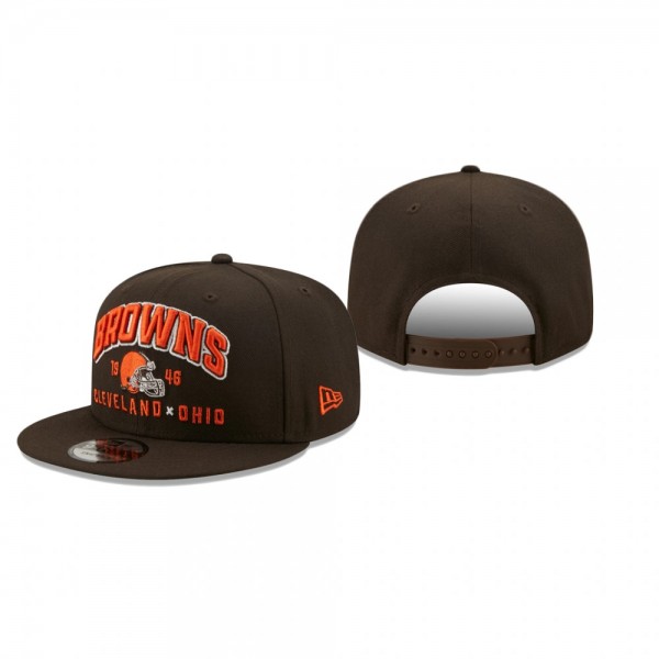 Youth Cleveland Browns Brown Stacked 9FIFTY Snapba...