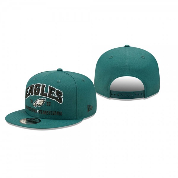 Youth Philadelphia Eagles Midnight Green Stacked 9FIFTY Snapback Hat