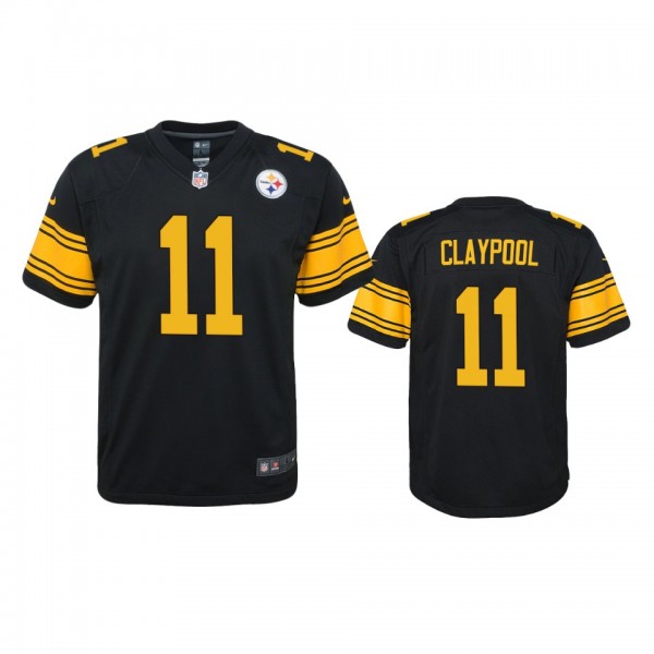 Youth Steelers Chase Claypool Black Alternate Game...
