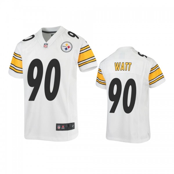 Youth Steelers T.J. Watt White Game Jersey