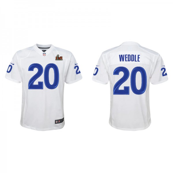 Youth Eric Weddle Los Angeles Rams White Super Bow...