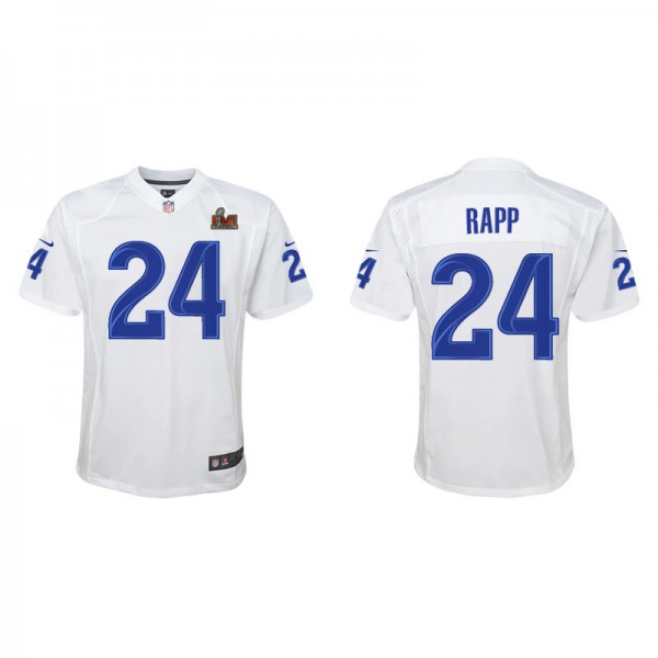 Youth Taylor Rapp Los Angeles Rams White Super Bow...