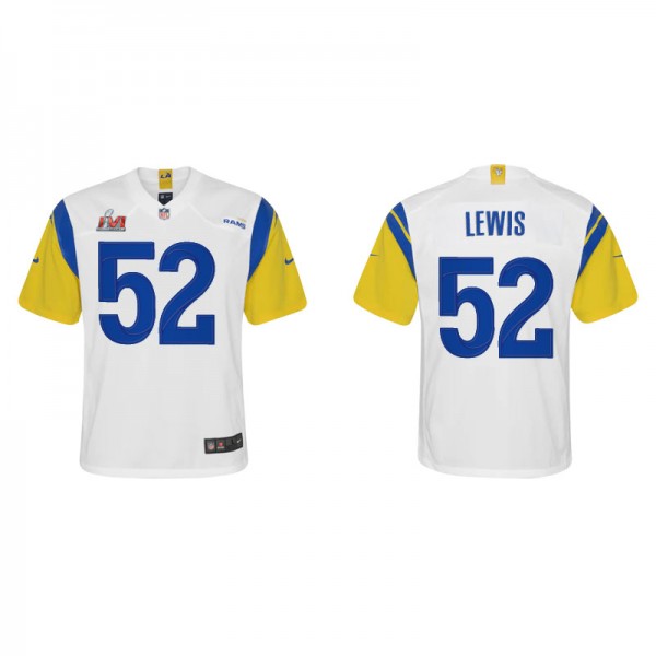 Youth Los Angeles Rams Terrell Lewis White Gold Su...