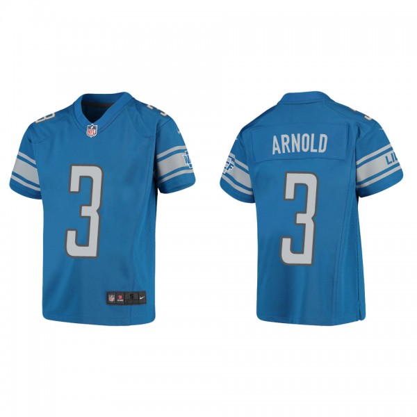 Youth Terrion Arnold Detroit Lions Blue Game Jerse...