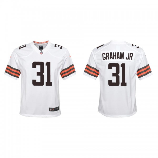 Youth Cleveland Browns Thomas Graham Jr. White Gam...