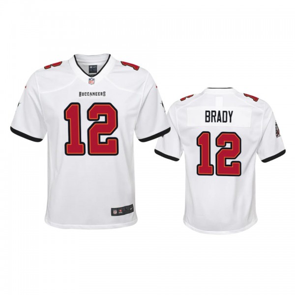 Youth Tampa Bay Buccaneers Tom Brady White Game Je...