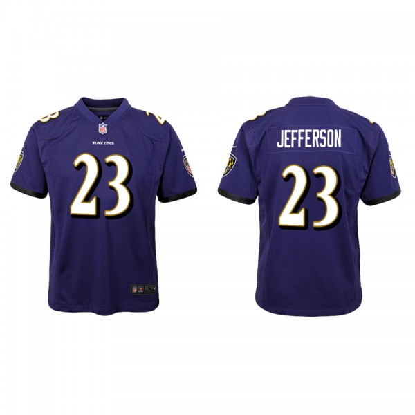 Youth Baltimore Ravens Tony Jefferson Purple Game ...