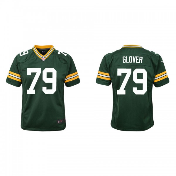 Youth Travis Glover Green Bay Packers Green Game J...
