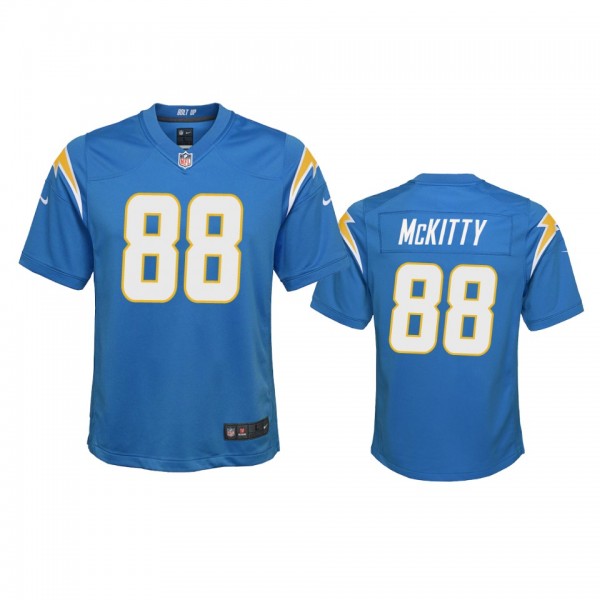 Youth Chargers Tre' McKitty Powder Blue Game Jerse...