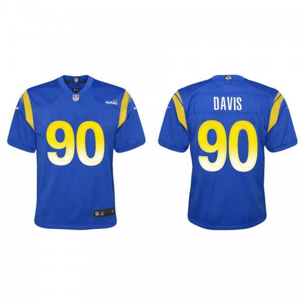Youth Tyler Davis Los Angeles Rams Royal Game Jers...