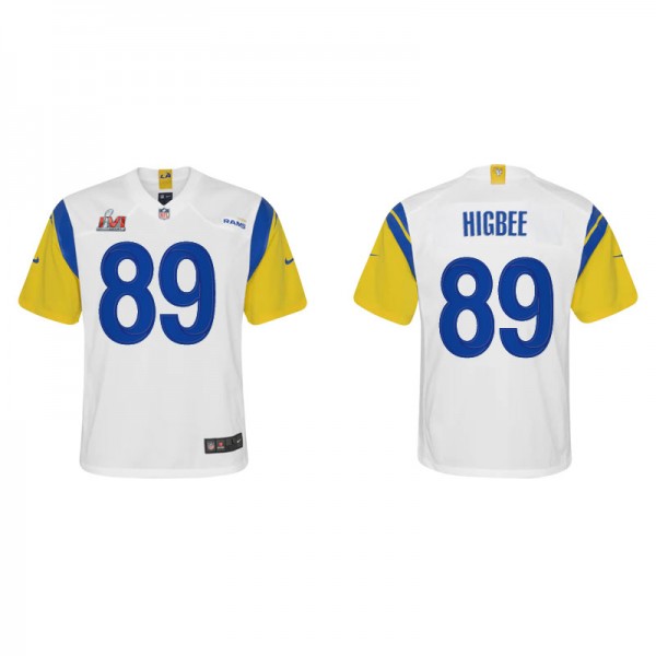 Youth Los Angeles Rams Tyler Higbee White Gold Sup...