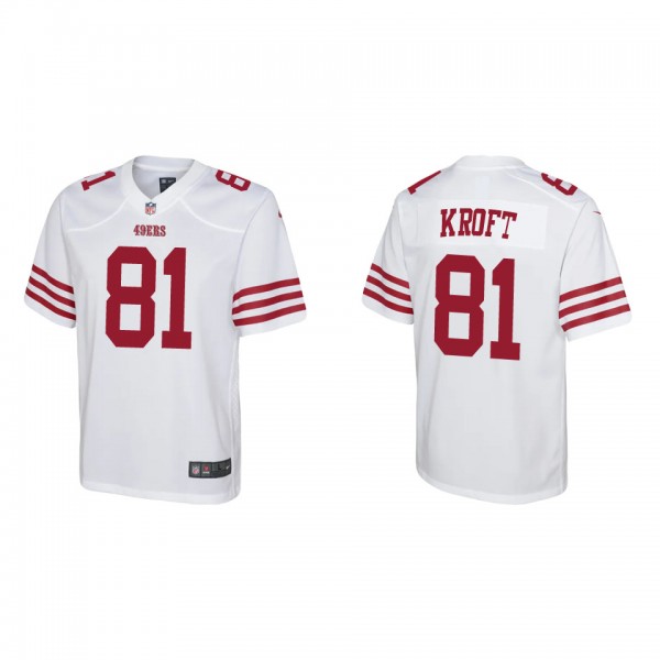 Youth San Francisco 49ers Tyler Kroft White Game Jersey