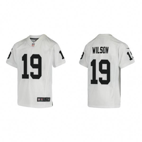 Youth Las Vegas Raiders Tyree Wilson White 2023 NFL Draft Game Jersey
