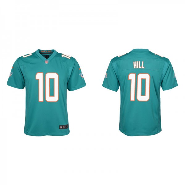 Youth Miami Dolphins Tyreek Hill Aqua Game Jersey