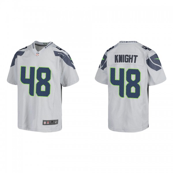 Youth Tyrice Knight Seattle Seahawks Gray Game Jer...