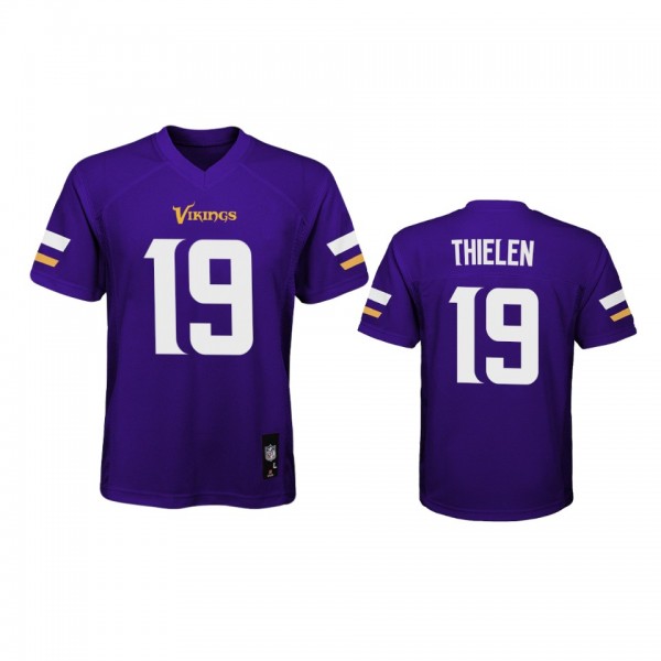 Youth Vikings Adam Thielen Purple Game Jersey