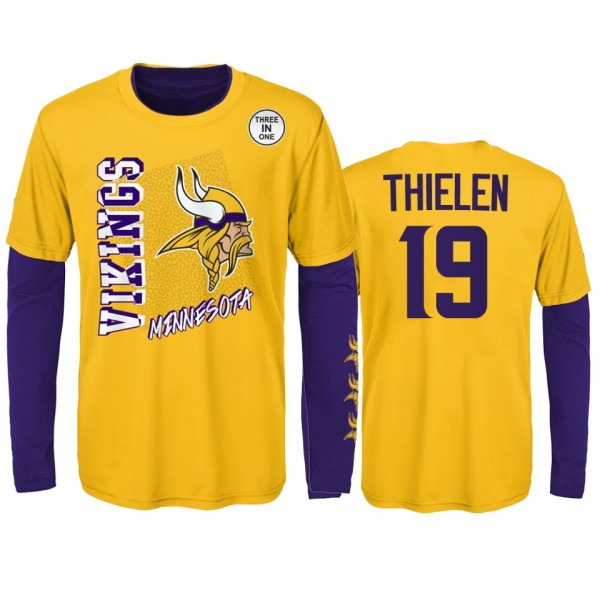 Minnesota Vikings Adam Thielen Gold Purple For the...