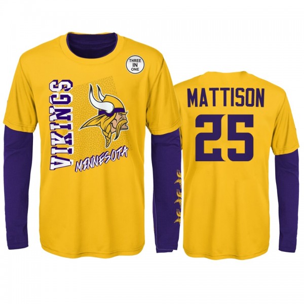 Minnesota Vikings Alexander Mattison Gold Purple F...