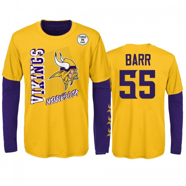 Minnesota Vikings Anthony Barr Gold Purple For the...