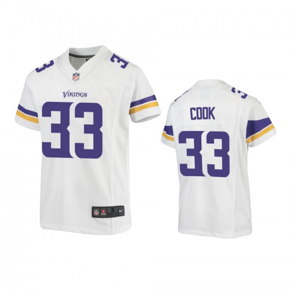 Youth Vikings Dalvin Cook White Game Jersey