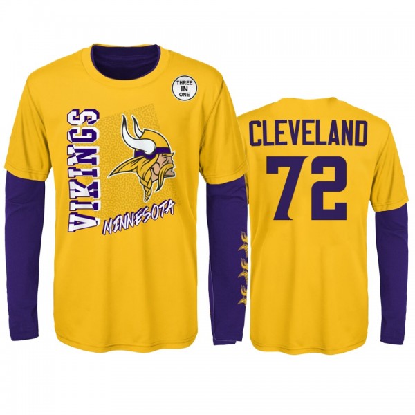 Minnesota Vikings Ezra Cleveland Gold Purple For t...