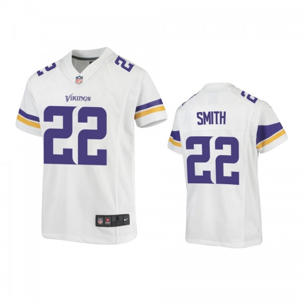 Youth Vikings Harrison Smith White Game Jersey