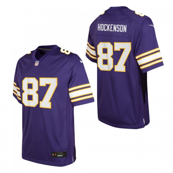 Youth Minnesota Vikings T.J. Hockenson Purple Clas...