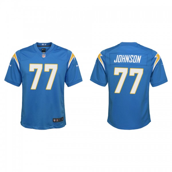 Youth Los Angeles Chargers Zion Johnson Powder Blu...