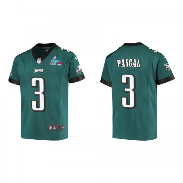 Zach Pascal Youth Philadelphia Eagles Super Bowl LVII Midnight Green Game Jersey