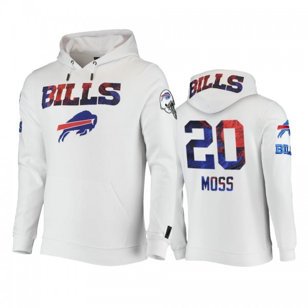 Buffalo Bills Zack Moss White Americana Pullover H...